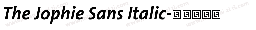 The Jophie Sans Italic字体转换